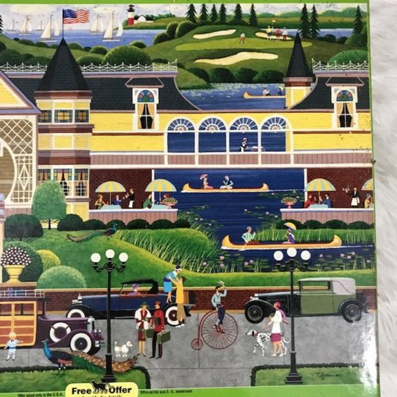 Hometown Collection Grand Peacock Hotel & New England Lighthouse Puzzles Set - Picture 10 of 16